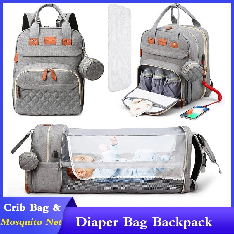 3 - in - 1 Diaper Bag & Baby Bed - OctoCare