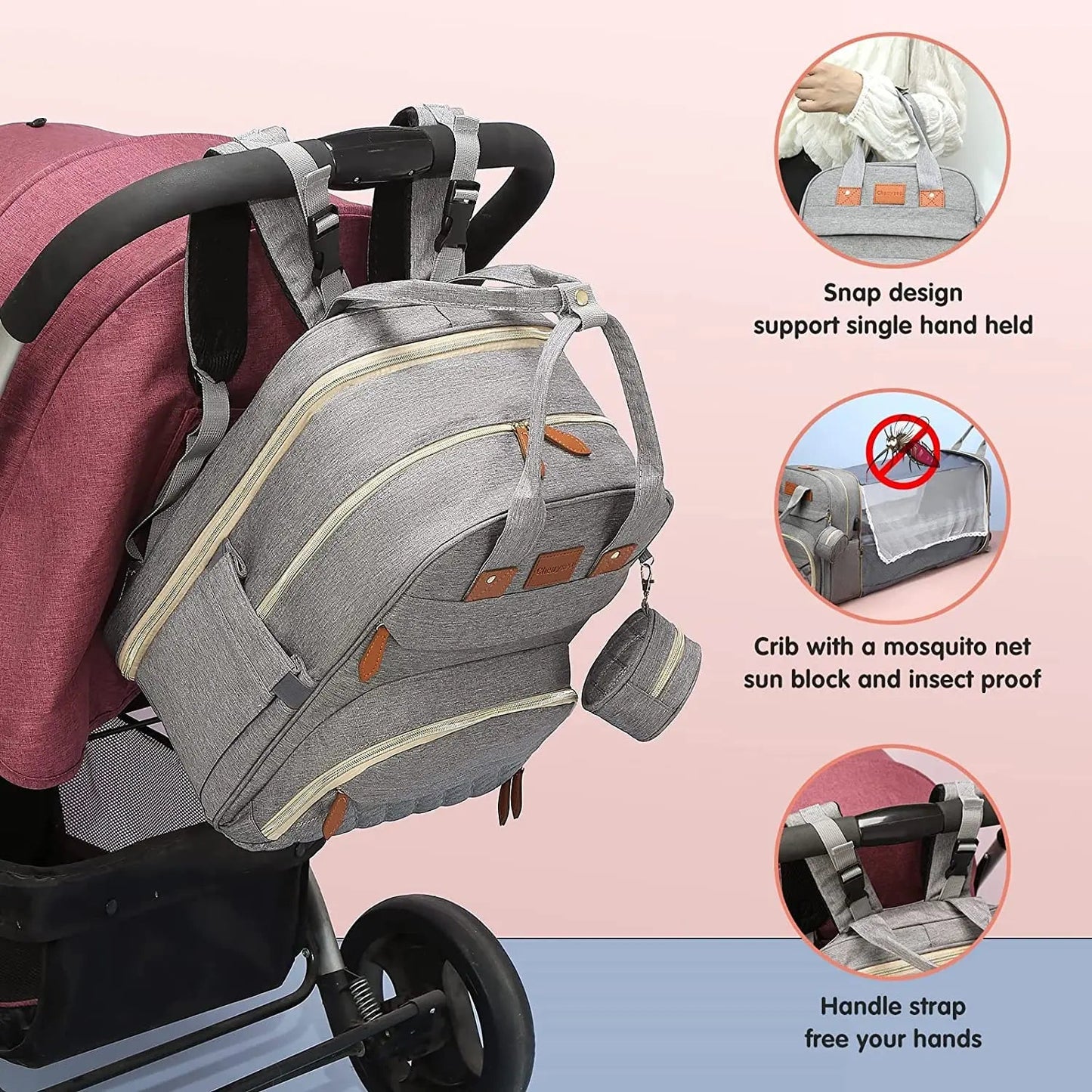 3 - in - 1 Diaper Bag & Baby Bed - OctoCare