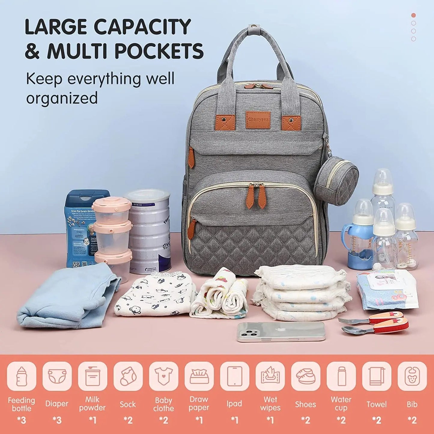 3 - in - 1 Diaper Bag & Baby Bed - OctoCare