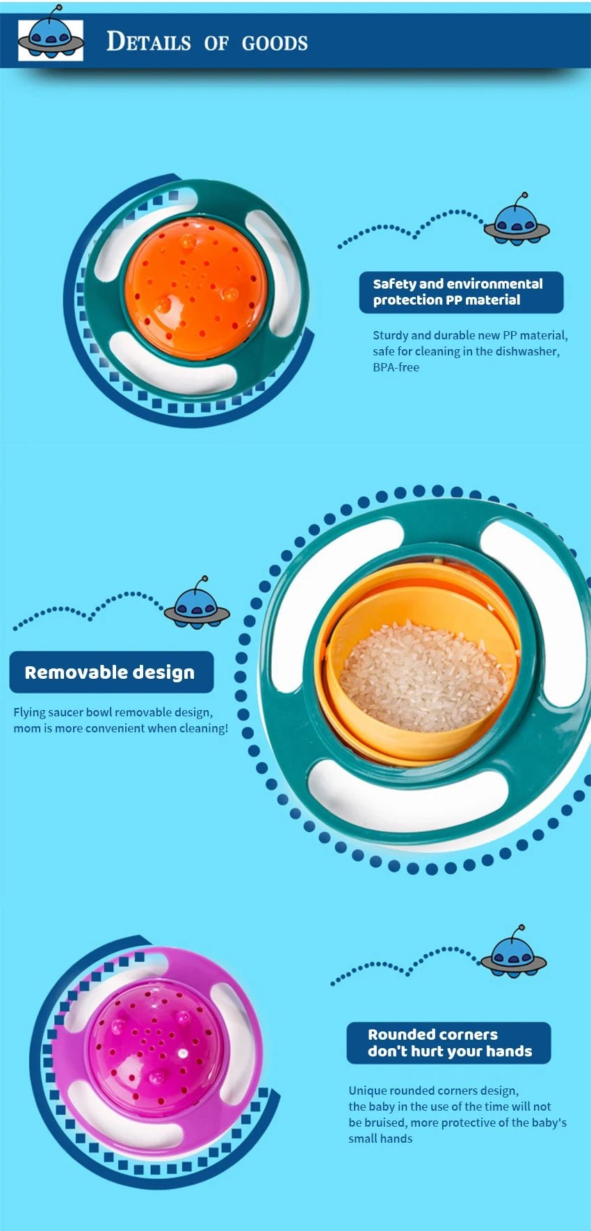 360° Spill - Proof Baby Bowl - OctoCare