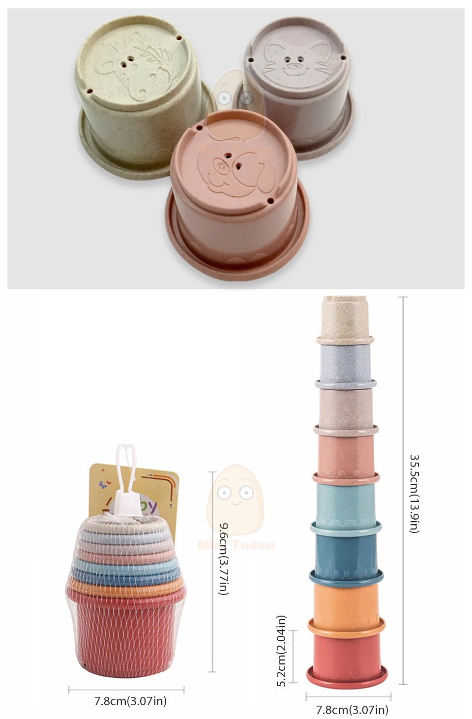Montessori Baby Stacking Cups - OctoCare