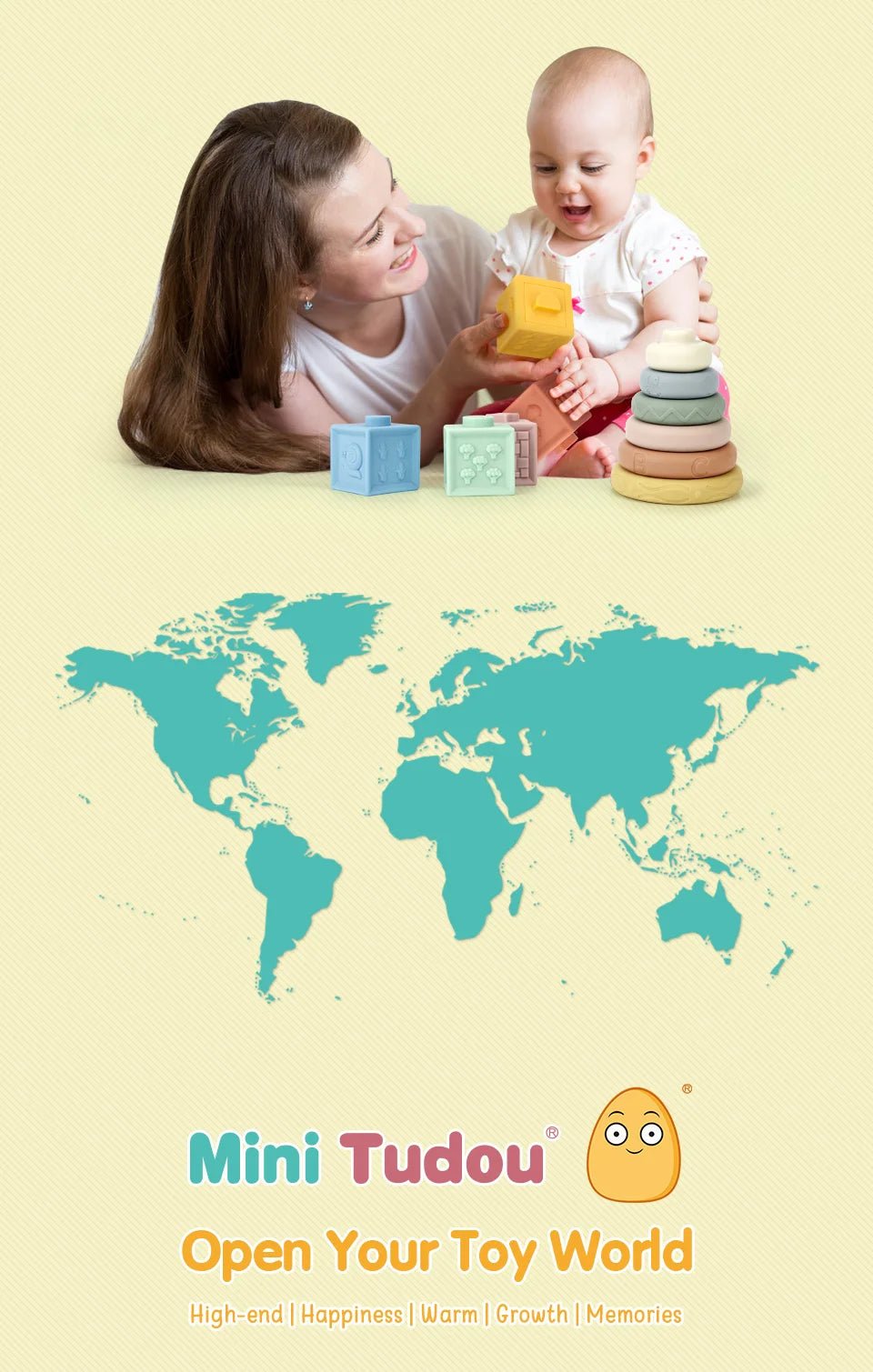 Montessori Baby Stacking Cups - OctoCare