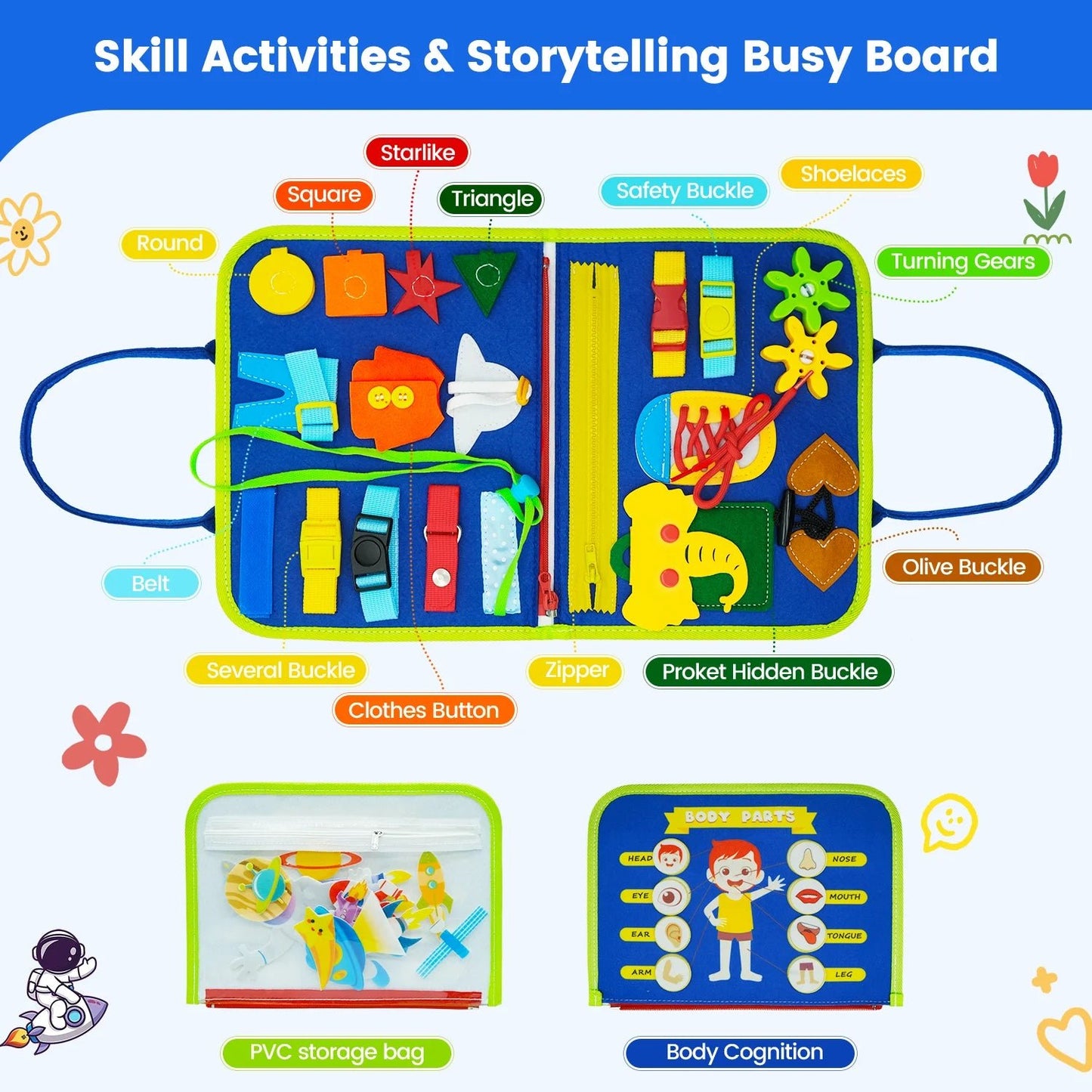 Montessori Busy Board - OctoCare