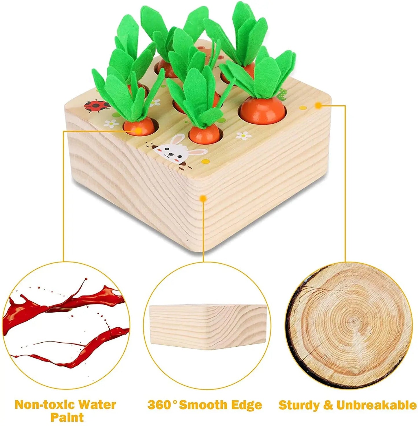 Montessori Carrot Harvest Toy - OctoCare