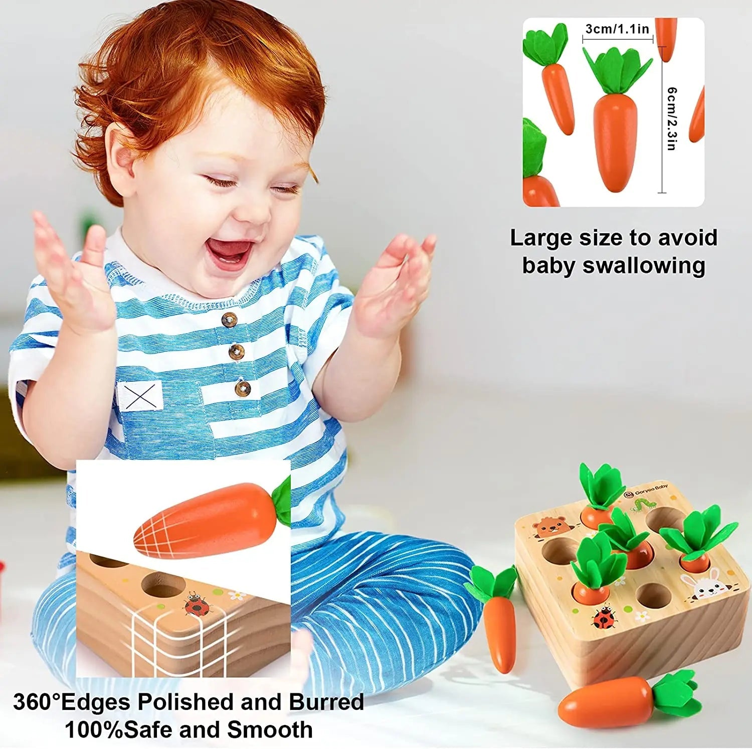 Montessori Carrot Harvest Toy - OctoCare