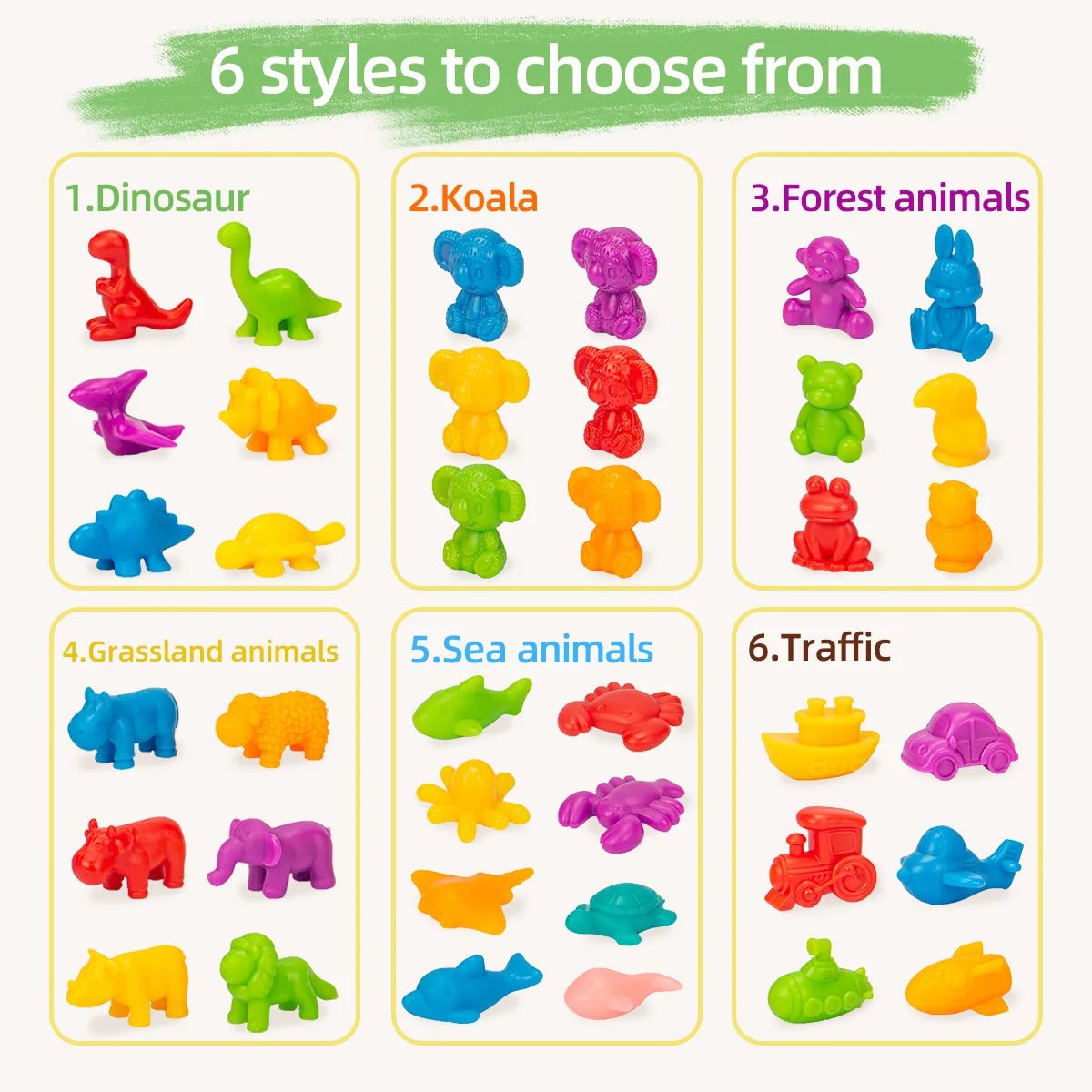 Montessori Counting Animal Sorting Toys - OctoCare