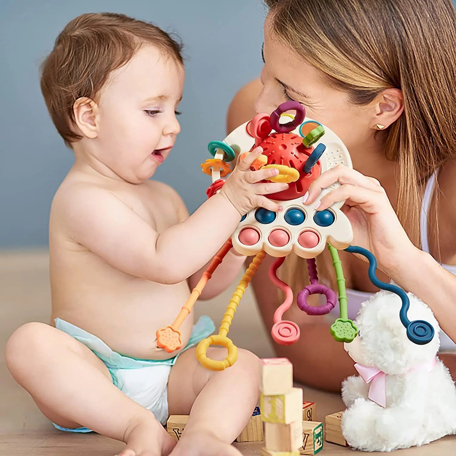 Montessori Silicone Pulling Toy - OctoCare