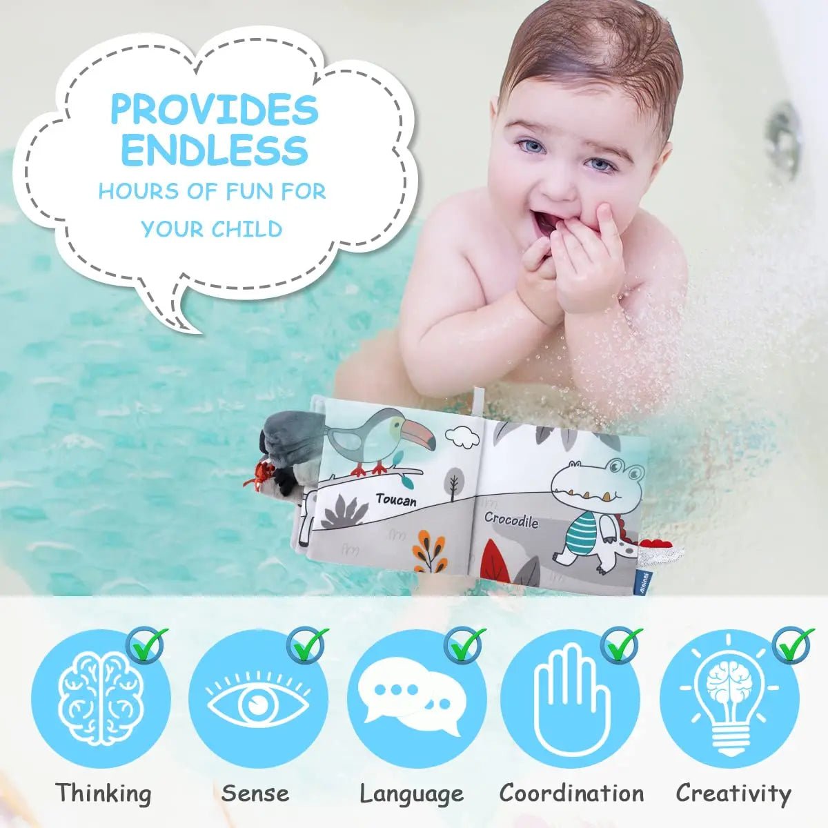 Montessori Soft Sensory Baby Book - OctoCare