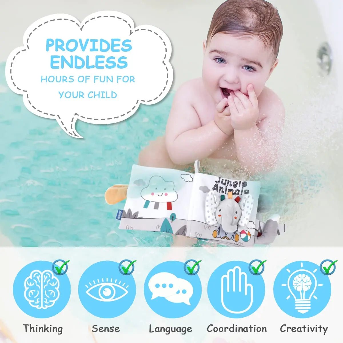Montessori Soft Sensory Baby Book - OctoCare