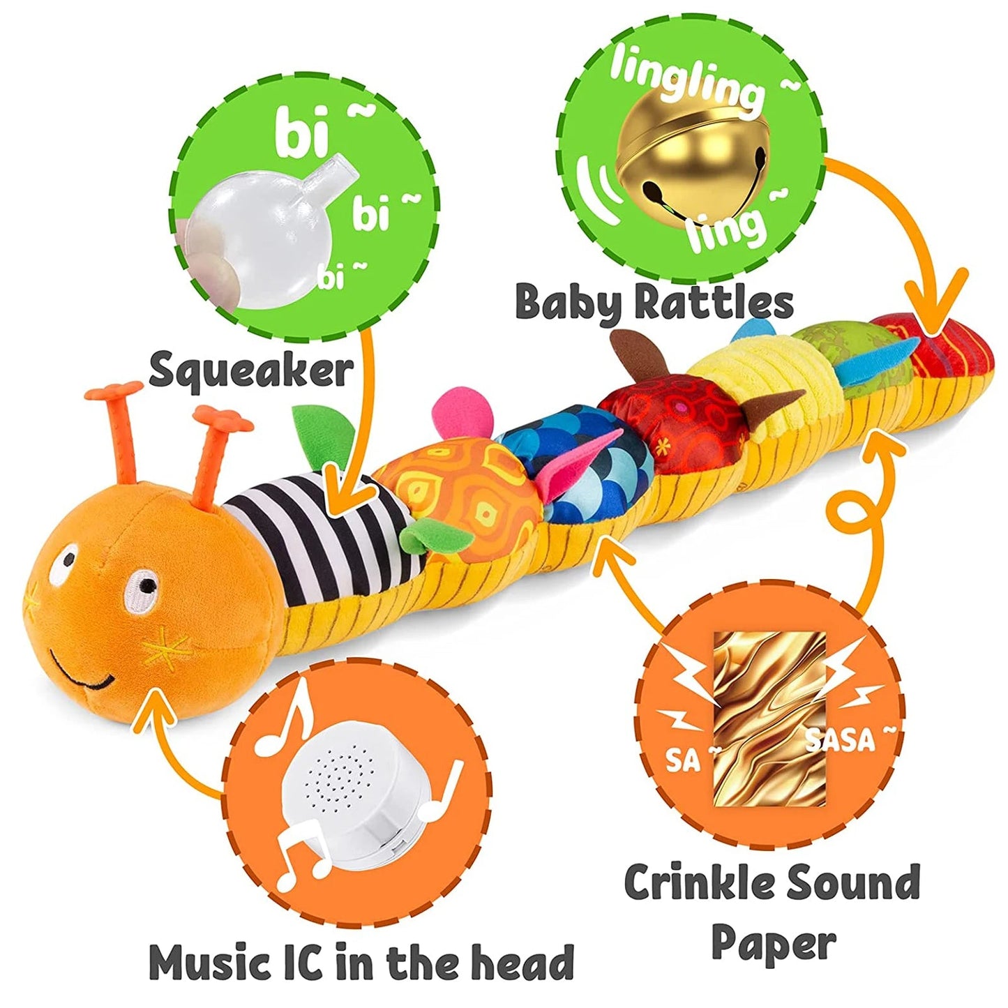 Montessori Stuffed Musical Crocodile - OctoCare