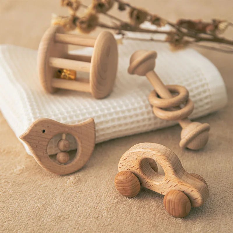 Montessori Wooden Baby Rattle - OctoCare