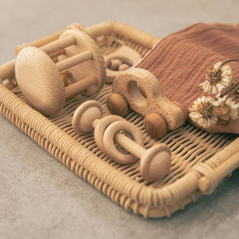 Montessori Wooden Baby Rattle - OctoCare
