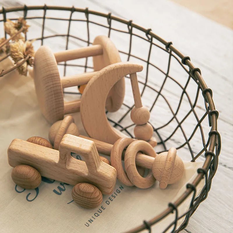 Montessori Wooden Baby Rattle - OctoCare