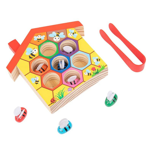 Montessori Wooden Bee Hive Puzzle - OctoCare