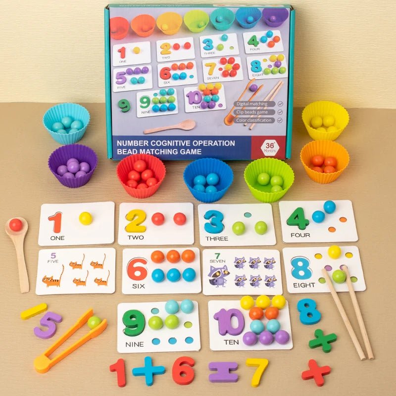 Montessori Wooden Clip Beads Toy - OctoCare