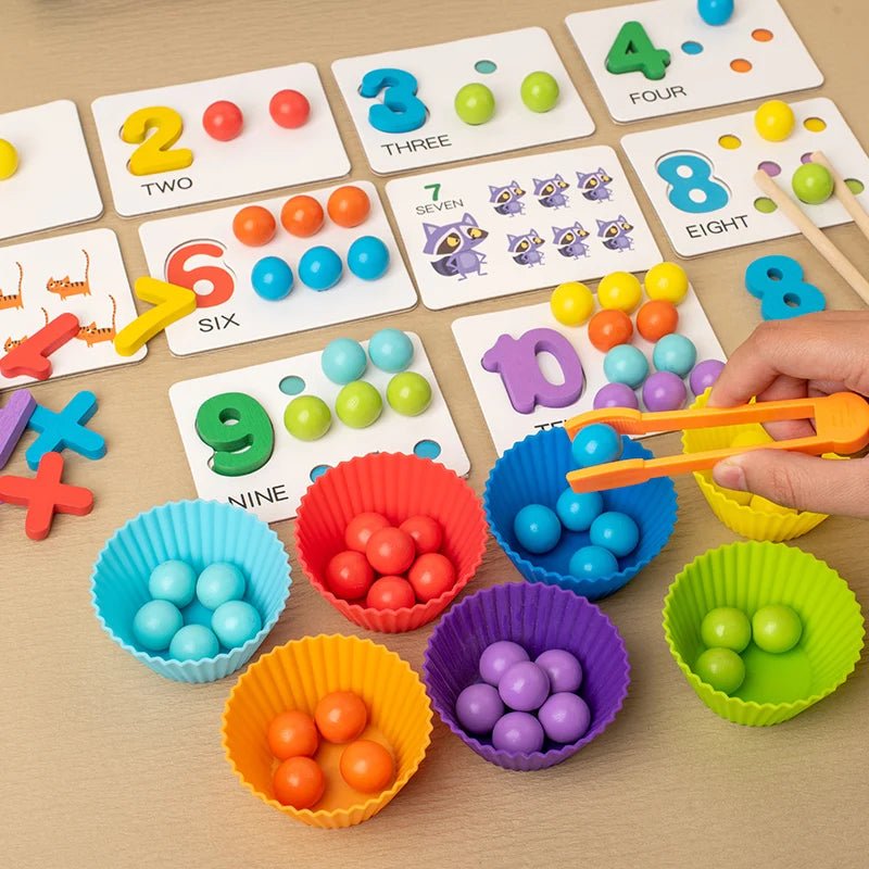 Montessori Wooden Clip Beads Toy - OctoCare