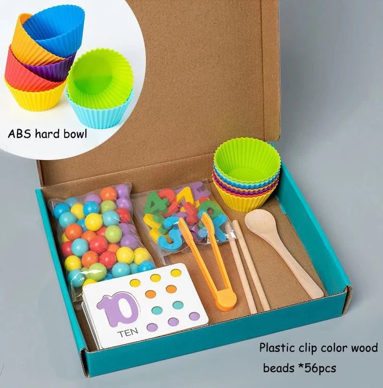 Montessori Wooden Clip Beads Toy - OctoCare
