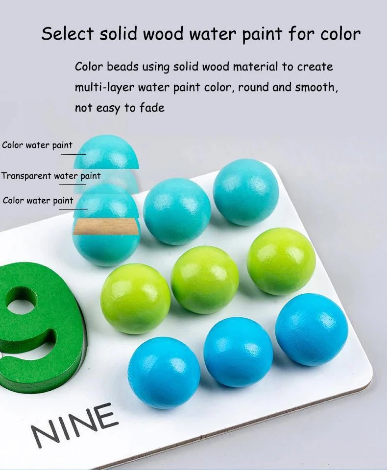 Montessori Wooden Clip Beads Toy - OctoCare