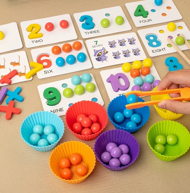 Montessori Wooden Clip Beads Toy - OctoCare