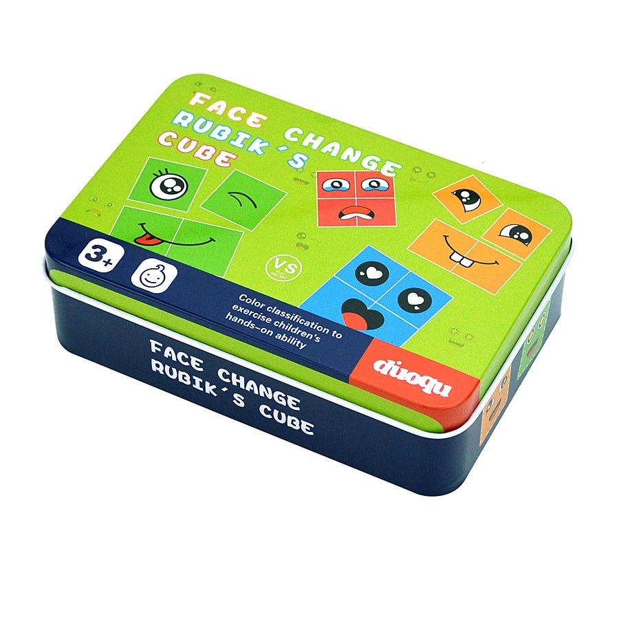 Montessori Wooden Face Changing Cube - OctoCare
