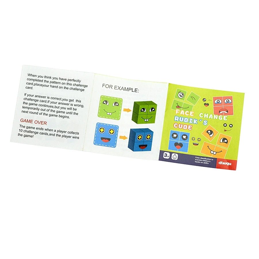 Montessori Wooden Face Changing Cube - OctoCare