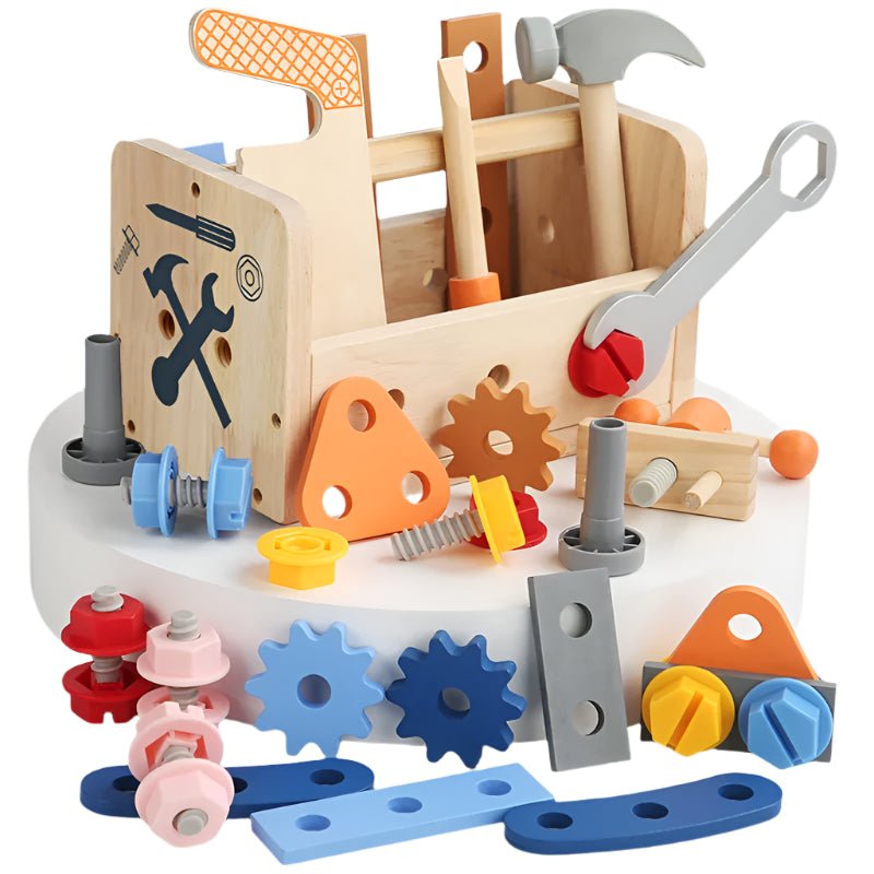 Montessori Wooden Toolbox Playset - OctoCare