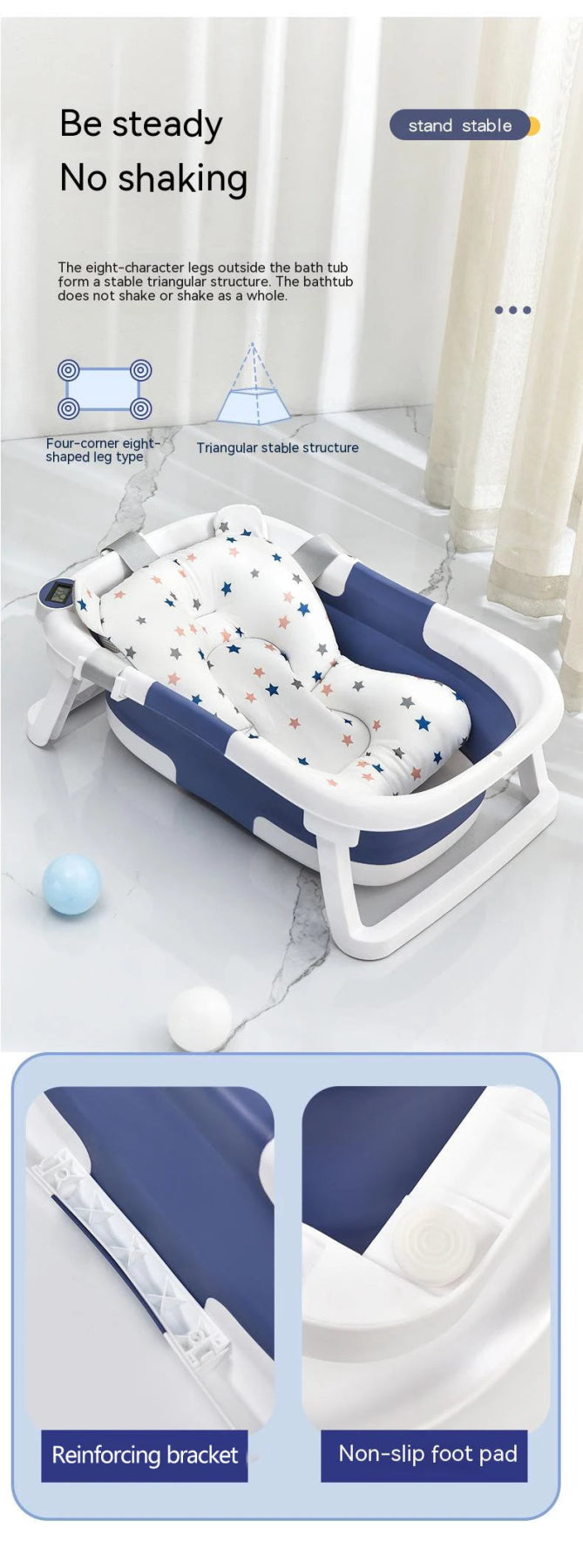 Temperature - Sensing Baby Bathtub - OctoCare