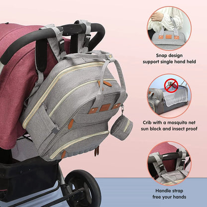3 - in - 1 Diaper Bag & Baby Bed - OctoCare