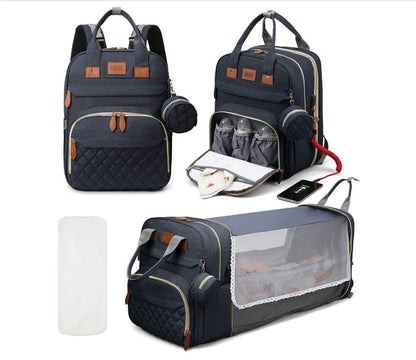 3 - in - 1 Diaper Bag & Baby Bed - OctoCare