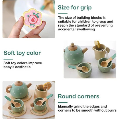 Montessori Wooden Afternoon Tea Set - OctoCare