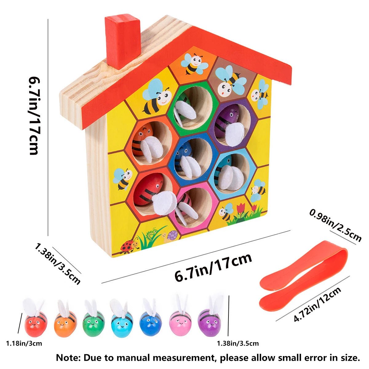 Montessori Wooden Bee Hive Puzzle - OctoCare