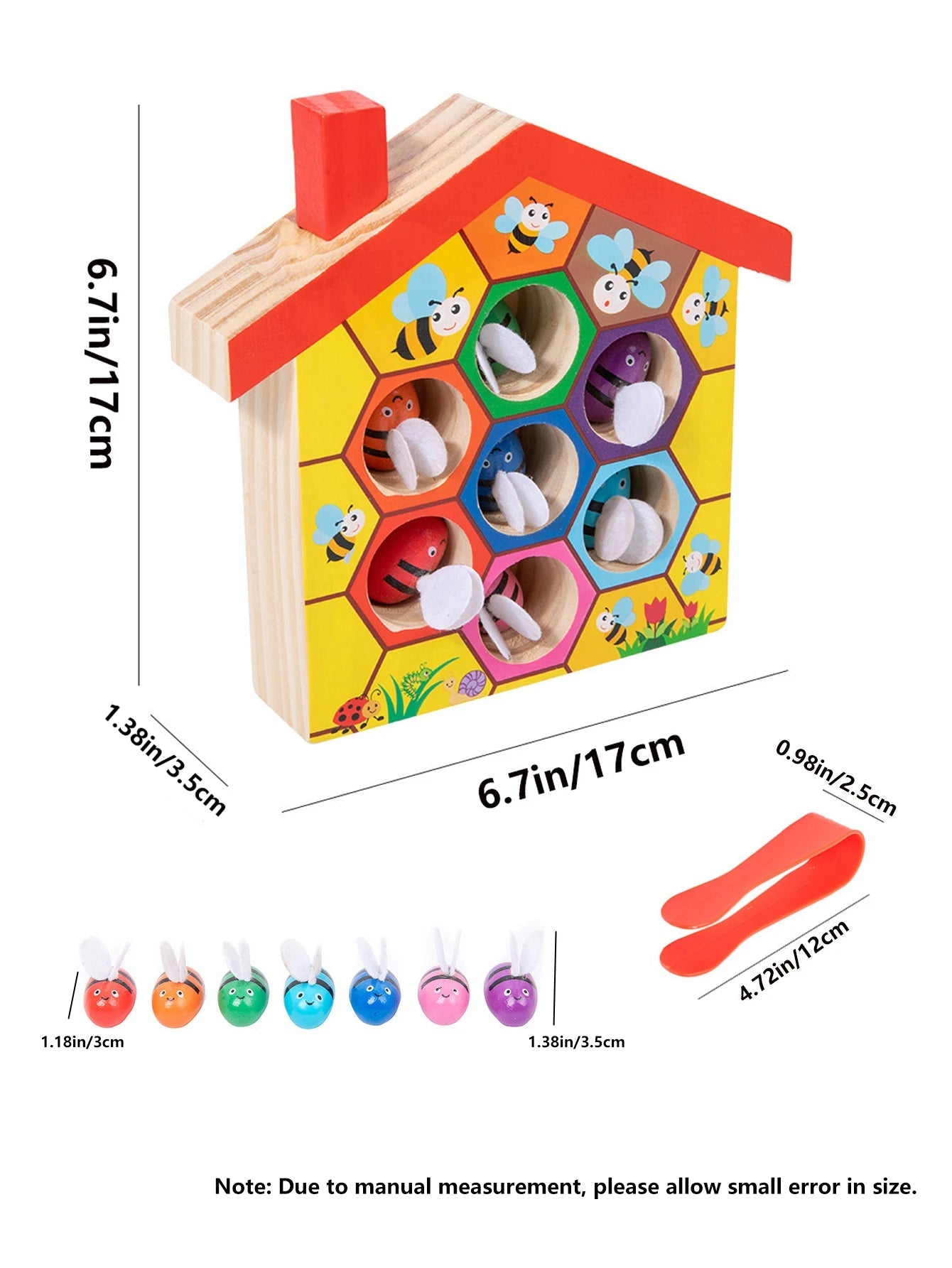 Montessori Wooden Bee Hive Puzzle - OctoCare