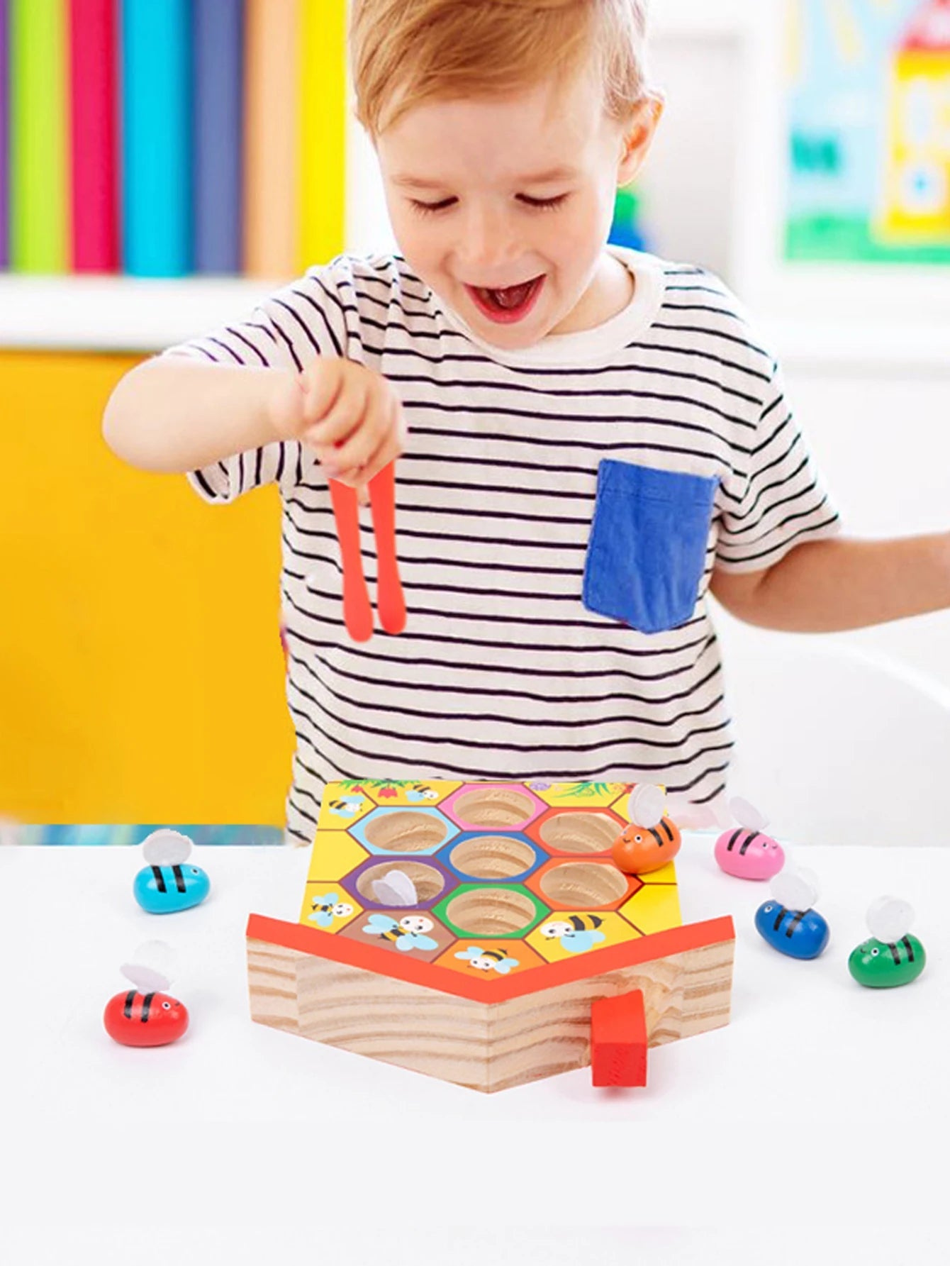 Montessori Wooden Bee Hive Puzzle - OctoCare