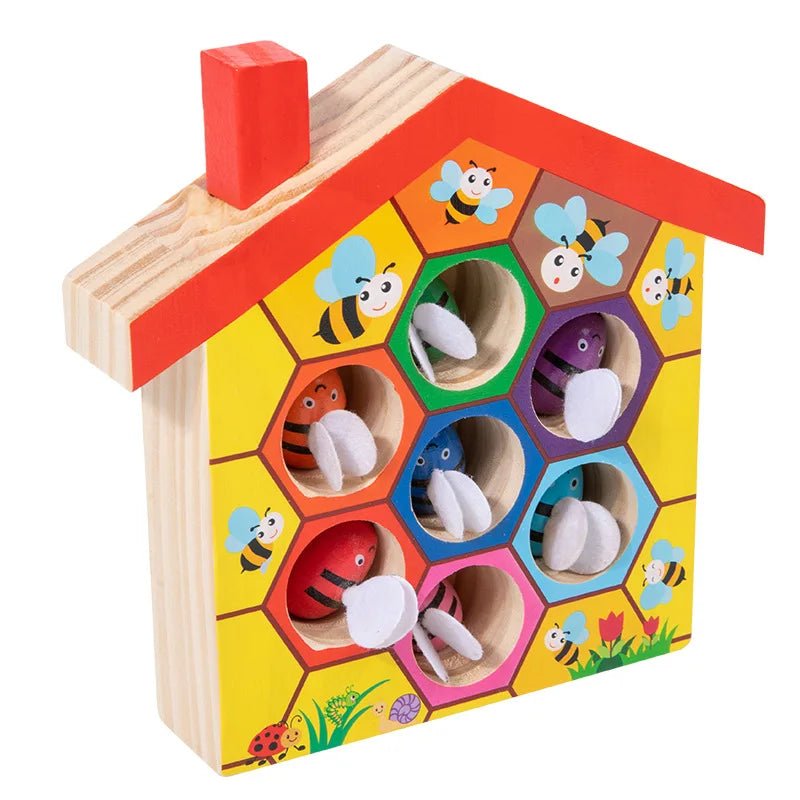 Montessori Wooden Bee Hive Puzzle - OctoCare