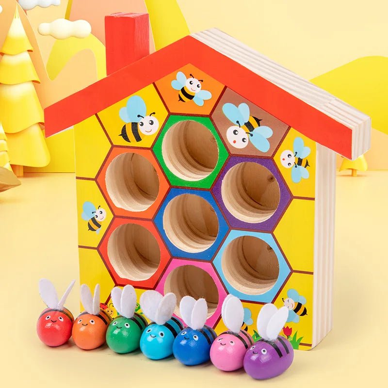 Montessori Wooden Bee Hive Puzzle - OctoCare