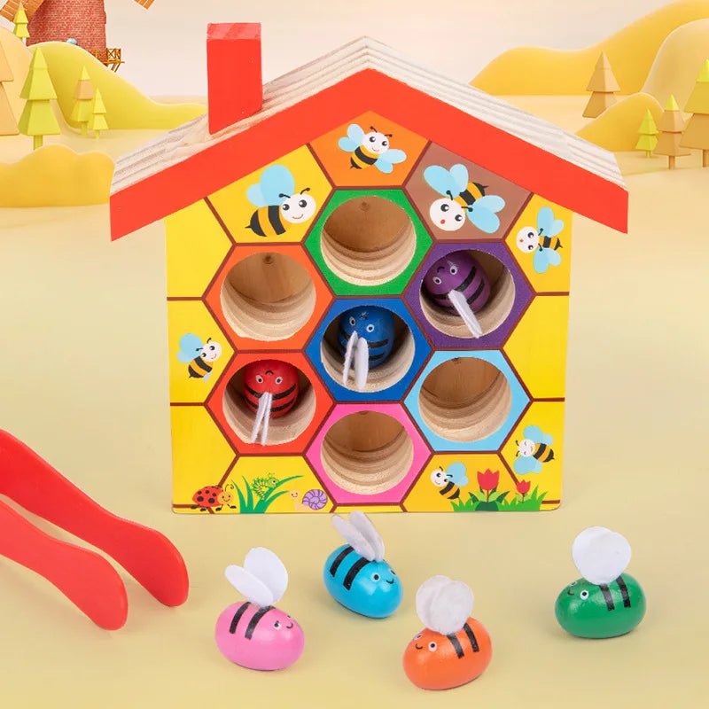 Montessori Wooden Bee Hive Puzzle - OctoCare