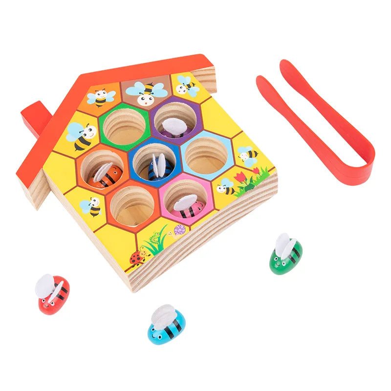 Montessori Wooden Bee Hive Puzzle - OctoCare