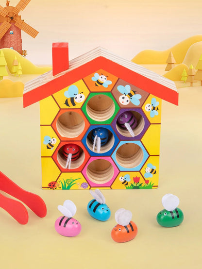 Montessori Wooden Bee Hive Puzzle - OctoCare