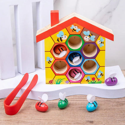 Montessori Wooden Bee Hive Puzzle - OctoCare