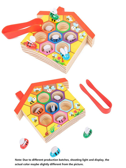 Montessori Wooden Bee Hive Puzzle - OctoCare