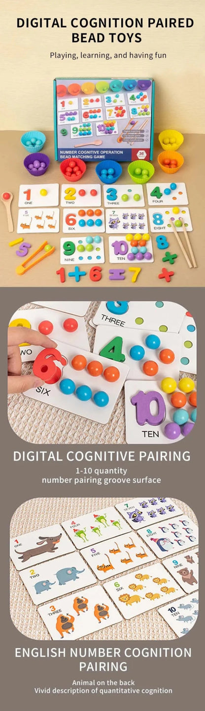 Montessori Wooden Clip Beads Toy - OctoCare