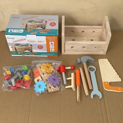 Montessori Wooden Toolbox Playset - OctoCare